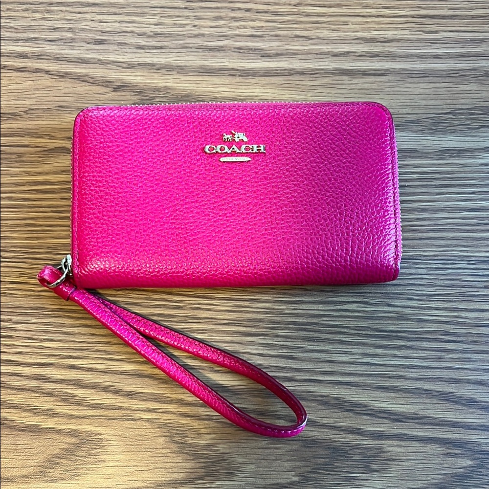 Coach Pink Wristlet Wallet